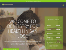 Tablet Screenshot of dentistryforhealth.com